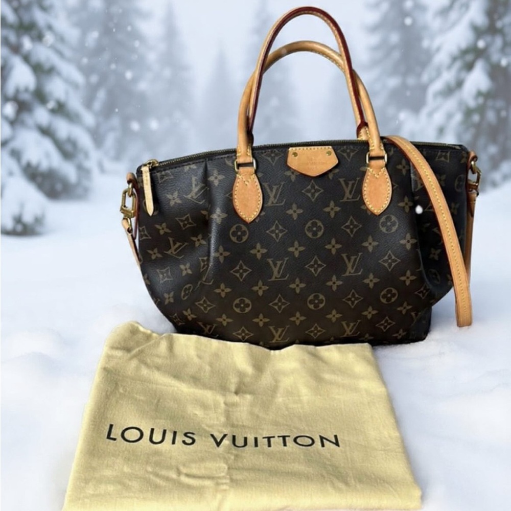 Louis Vuitton Brown Monogram Turenne MM Tote Shoulder Bag RARE!